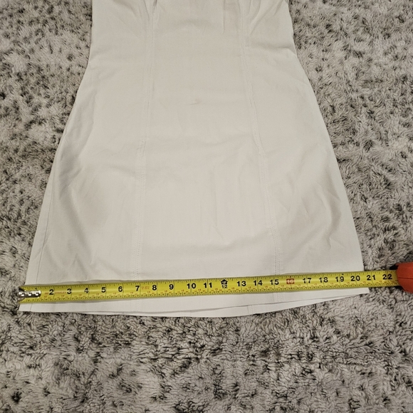 BHLDN SZ Med White Halter Helena Sleeveless Seamed Mini Lined Dress Zip Back - Picture 7 of 13